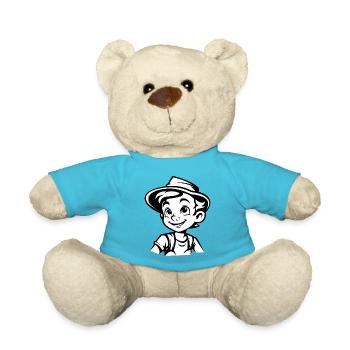 The Cartoon Boy - Teddy Bear - atoll blue - Front
