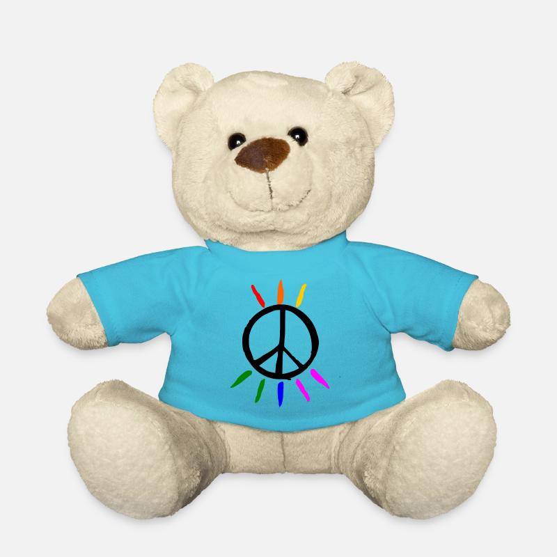 Peacezeichen - Teddy - Atollblau