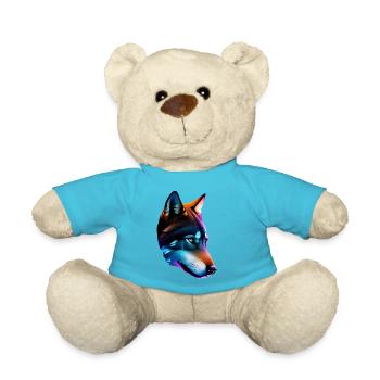Wolf - Teddy Bear - atoll blue - Front