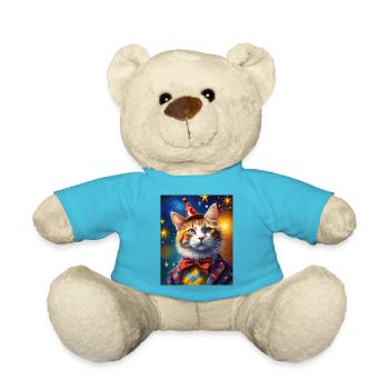 super süßes weißes Capybara Gemälde flauschiges Tier - Teddy - Atollblau - Vorne