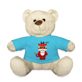 Chinesisches Neujahr Drache Vietnam I Geschenk - Teddy - Atollblau - Vorne