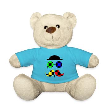 Checkered hipster in black - Nounours - bleu outremer - Devant