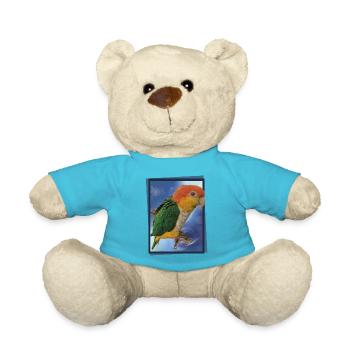 Der orangeköpfige Caique - Teddy - Atollblau - Vorne