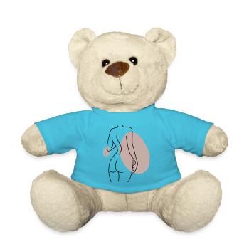 Abstraktes Design Rücken - Teddy - Atollblau - Vorne