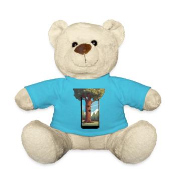 The Smartphone Tree - The environment in your phone! - Teddy Bear - atoll blue - Front