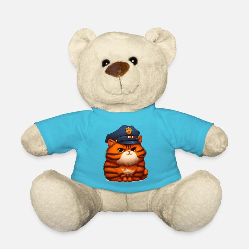 Polizei Katze - Teddy - Atollblau