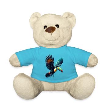 Tukan Papagei Vogel Kanarienvogel Paradiesvogel - Teddy - Atollblau - Vorne