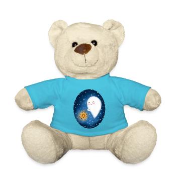 Geist mit Laterne - Teddy - Atollblau - Vorne