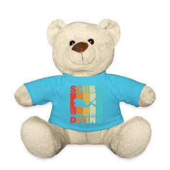 Scuba Diving, Scuba Diving, Holiday Sea Diver - Teddy Bear - atoll blue - Front