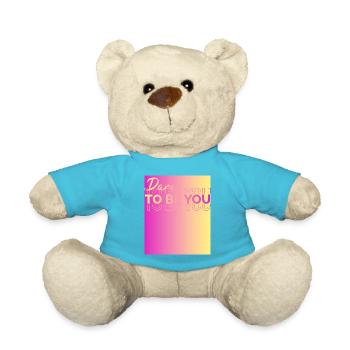 Be you! Selbstvertrauen, positiv Denken Motivation - Teddy - Atollblau - Vorne