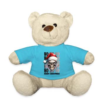 Christmas Skull Skull Horror Creepy - Teddy Bear - atoll blue - Front