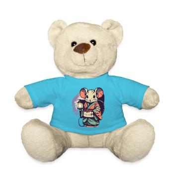 Maus im Kimono - Teddy - Atollblau - Vorne