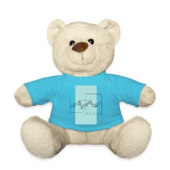 Music. Melody and geometric style. - Teddy Bear - atoll blue - Front