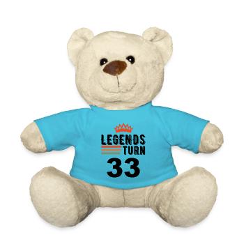 33 Geburtstag, Legenden werden 33 Jahre alt - Teddy - Atollblau - Vorne