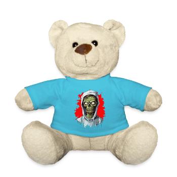 Halloween Spooky Horror Zombie - Teddy Bear - atoll blue - Front