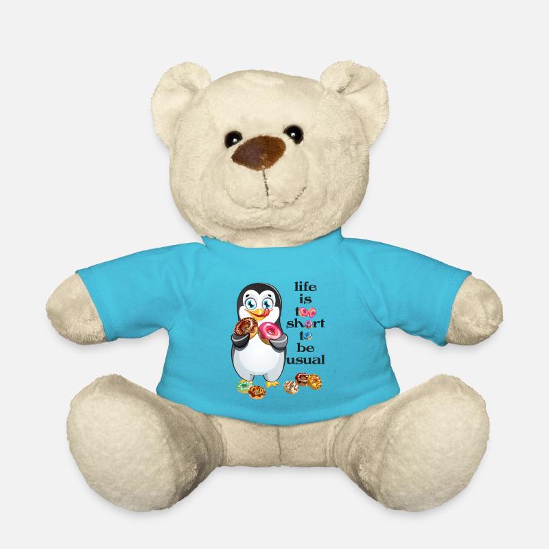 Pinguin Donut zweideutiger Spruch und Einstellung - Teddy - Atollblau