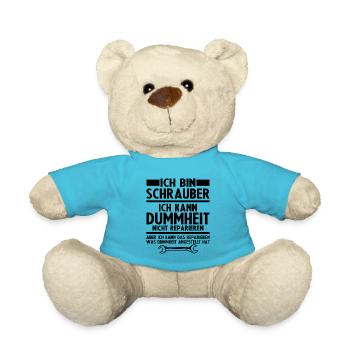 Ich bin schrauber - Teddy - Atollblau - Vorne
