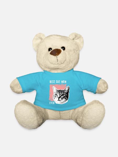 BEST CAT MUM - Teddy Bear - atoll blue