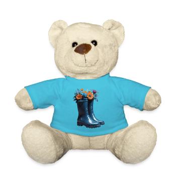 Rubber Boots - Teddy Bear - atoll blue - Front