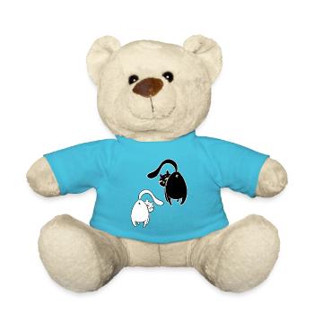 Katzen Katze Haustiere Kinder Katzenliebhaber Miau - Teddy - Atollblau - Vorne