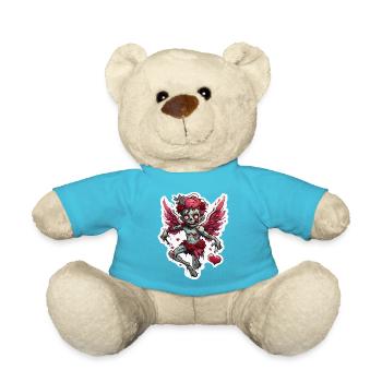 Cupid / Love / Arrow / Heart / Valentine's Day - Teddy Bear - atoll blue - Front