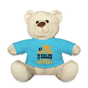 If uncle can't fix it, no one can - Teddy Bear - atoll blue - Front