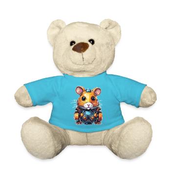 Robot Animal / AI / Mechanized Animals / Comic - Teddy Bear - atoll blue - Front