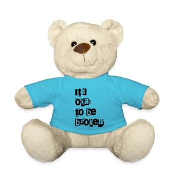 ok to be broken - Teddy - Atollblau - Vorne