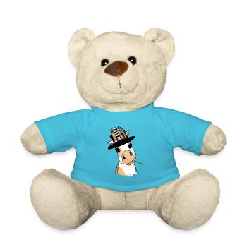 Hippie Pony Fohlen Pferd Ross Federn Gaul - Teddy - Atollblau - Vorne