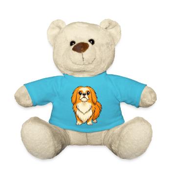 Dignified Pekingese Digital Art - Teddy Bear - atoll blue - Front
