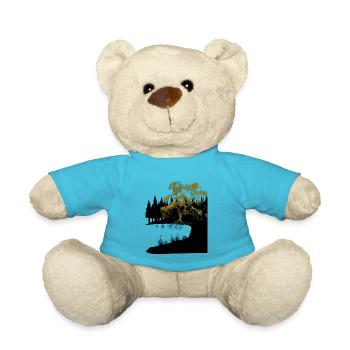 Natur Baum See Wald Naturliebhaber Flora Dark - Teddy - Atollblau - Vorne