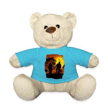 Valentinstag LIEBE - Teddy - Atollblau - Vorne