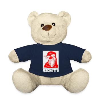 Otto Name, Fischotto Outfit zum Namenstag mit Name - Teddy - French Navy - Vorne