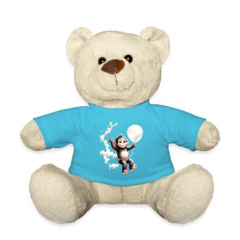Tierbabys Traumland Ballon Äffchen - Teddy - Atollblau - Vorne