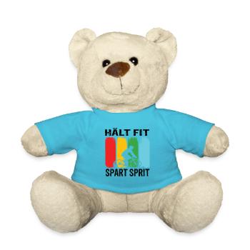 Hält Fit Spart Spirt Fahrrad Rennrad Radfahrer - Teddy - Atollblau - Vorne
