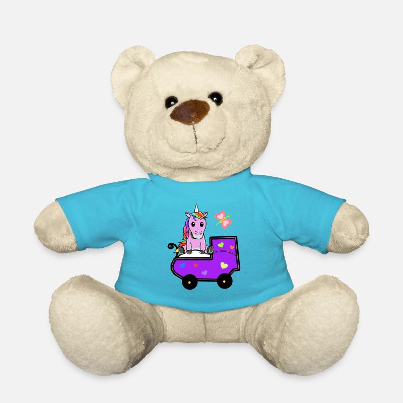 Einhorn Einhörner Baby Schwangerschaft Geburt - Teddy - Atollblau