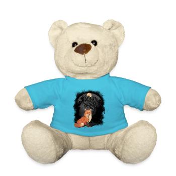 Mystic Fox Foxes - Teddy Bear - atoll blue - Front