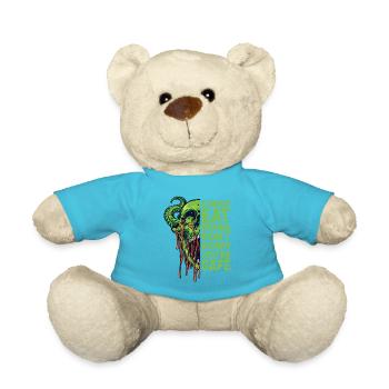 Zombies Fressen Gehirn Keine Sorge Du Bist Sicher - Teddy - Atollblau - Vorne