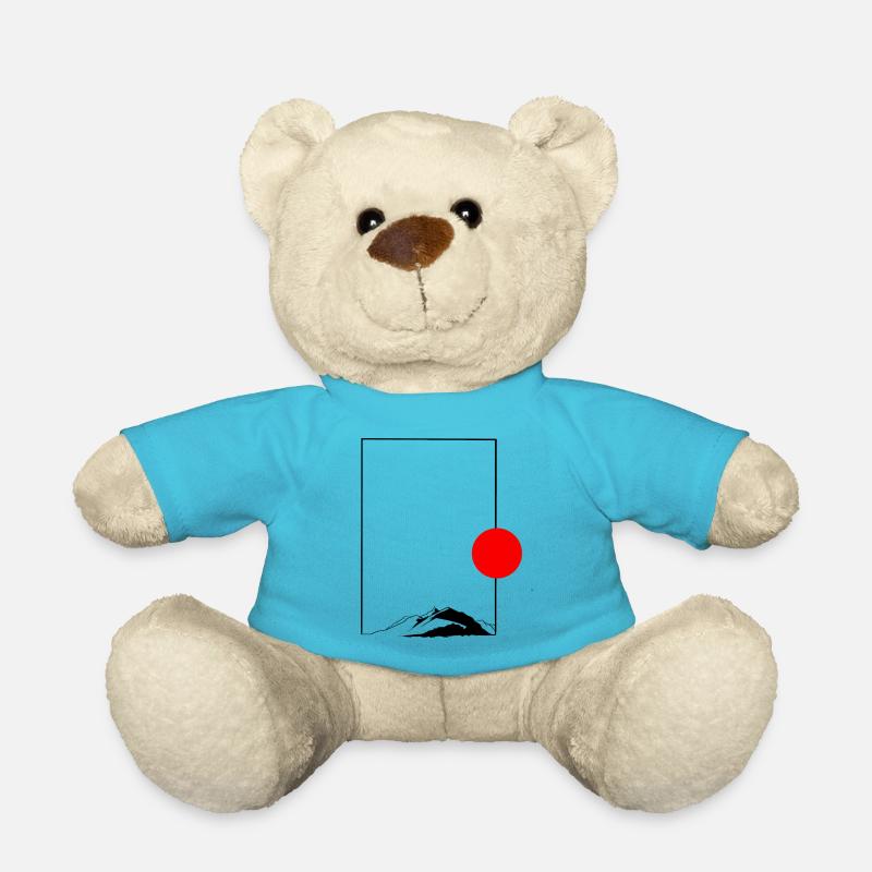 Minimalist sunrise - Teddy Bear - atoll blue