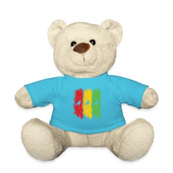 Rastafari Music Vibes Only Rasta Jamaica Reggae - Teddy Bear - atoll blue - Front