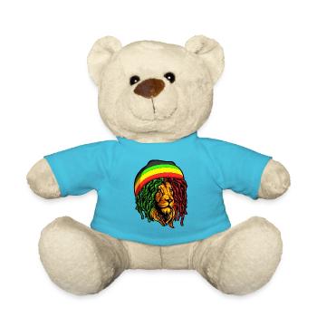 Rastafari Music Vibes Only Rasta Jamaica Reggae - Teddy Bear - atoll blue - Front