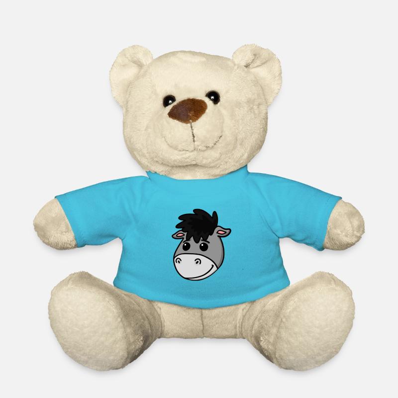 Esel Kopf Tierkopf Eselkopf - Teddy - Atollblau