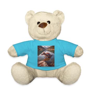 Dinosaure vivant Spinosaurus pêche - Nounours - bleu outremer - Devant