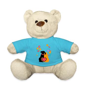 Dog, Cat, Garden, Love, Nature, Nature Lover - Teddy Bear - atoll blue - Front