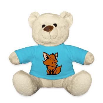 fuchs comic tier - Teddy - Atollblau - Vorne