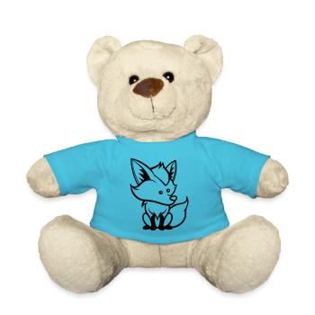 fuchs comic tier - Teddy - Atollblau - Vorne