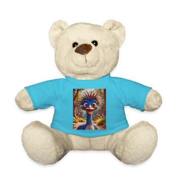 super süßes australisches Tier Down Under Kasuar - Teddy - Atollblau - Vorne