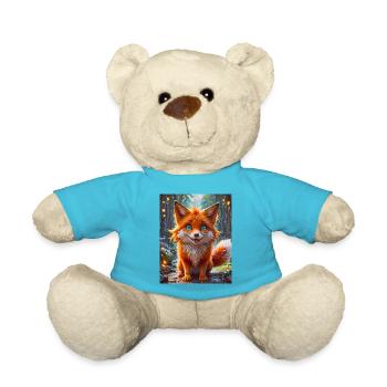 Animaux super mignons dans une forêt – renard roux - Nounours - bleu outremer - Devant
