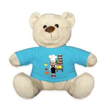 Affen Küche Koch Köche Köchin Kochkunst - Teddy - Atollblau - Vorne