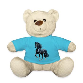 schwarze Schönheit - Teddy - Atollblau - Vorne